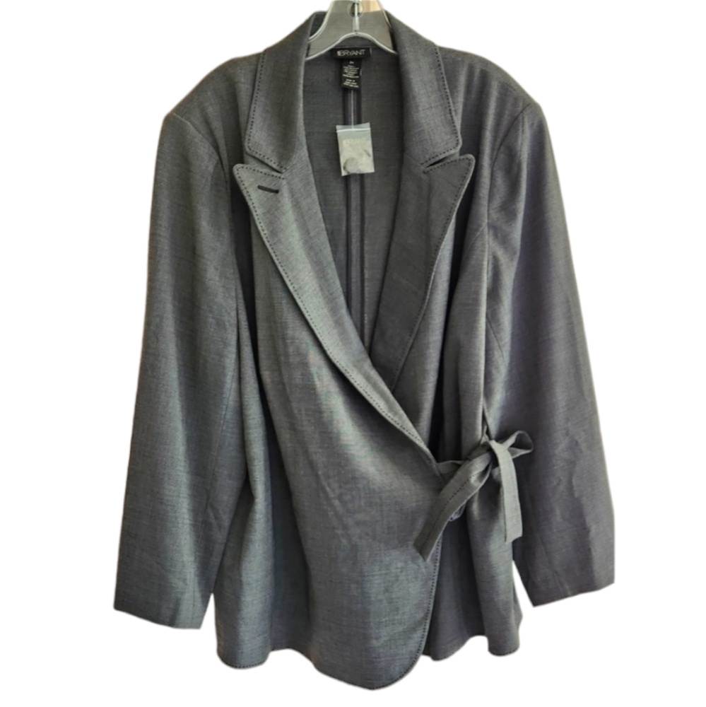 Lane Bryant grey blazer jacket 24